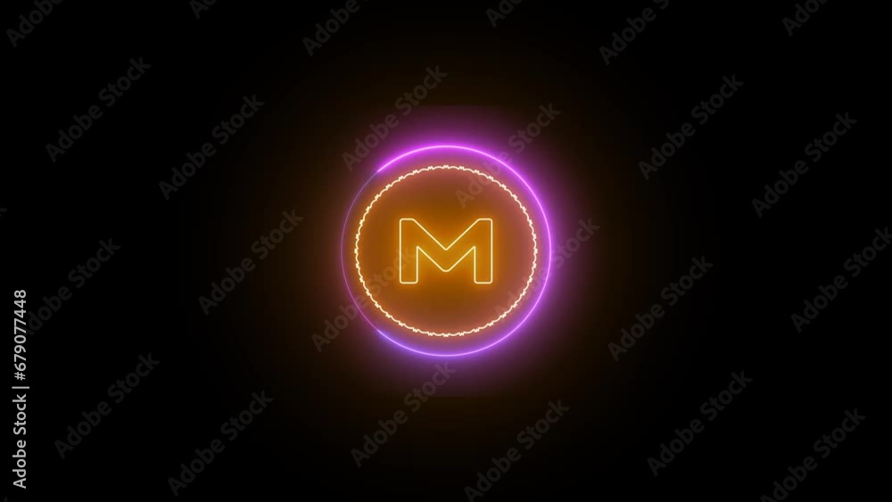 Glowing neon round circle animation Glowing neon round circle animation