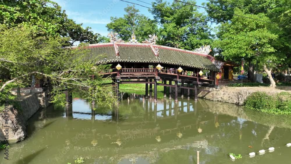 Thanh Toan wooden bridge in Thuy Thanh, Huong Thuy, Thua Thien Hue province Thanh Toan wooden bridge in Thuy Thanh, Huong Thuy, Thua Thien Hue province