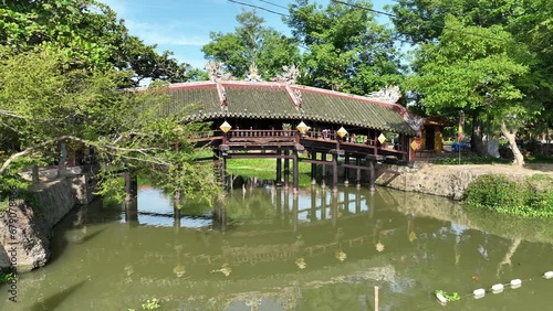 Thanh Toan wooden bridge in Thuy Thanh, Huong Thuy, Thua Thien Hue province photo