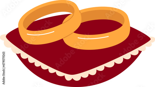 Wedding Rings On Pillow