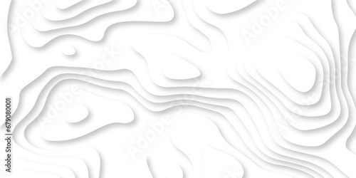 Seamless abstract white papercutbackground 3d realistic design use for ads banner and advertising print design vector. 3d topography relief. Vector topographic illustration.
