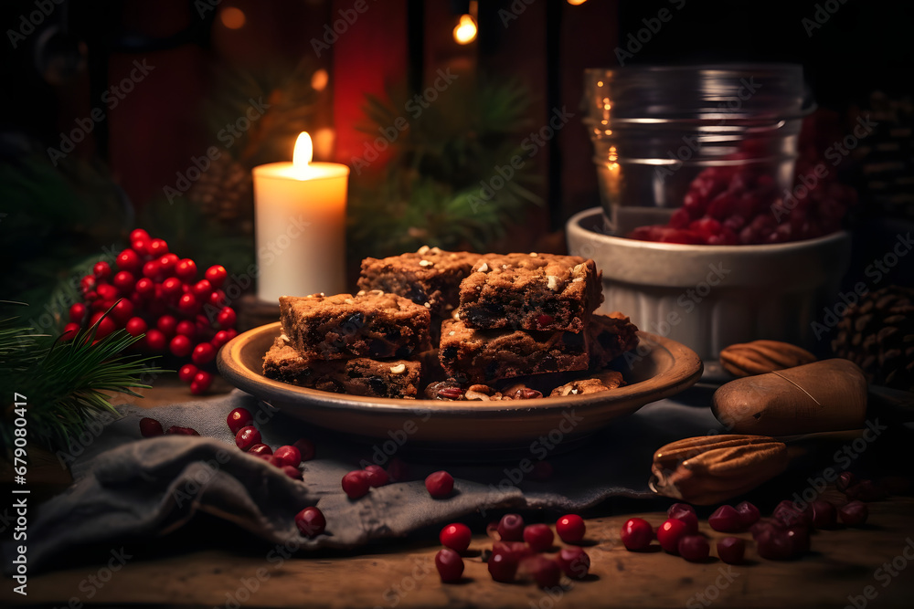 Baking Date bars, christmas season