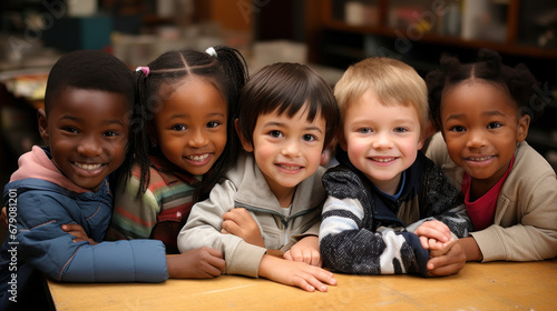 Diverse Group of Smiling Children Together