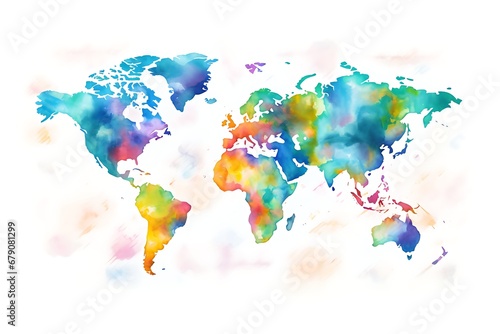 world map with splashes. Creative world map
