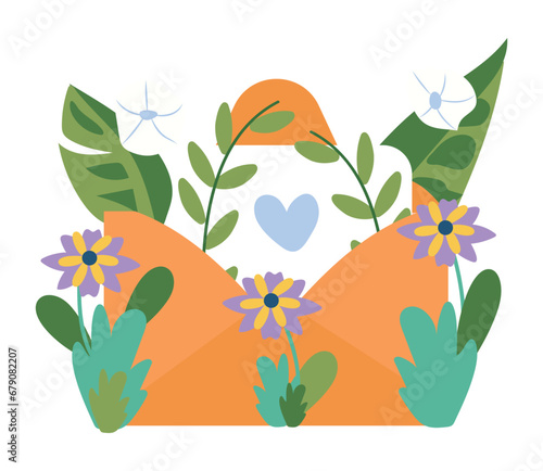 Flowers in the flat cartoon design. These cute-style flowers brighten your day as part of this flat design element of a set, beautifully illustrated. Vector illustration.