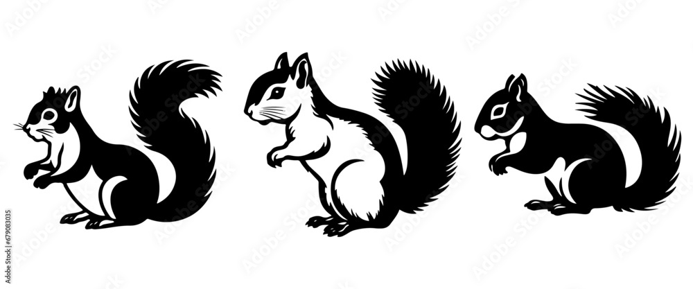 squirrel silhouettes squirrel silhouettes