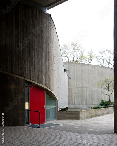 Canvas Print Berlin, Germany - April 25, 2023: Brutalist Architecture in Berlin, Institute of
