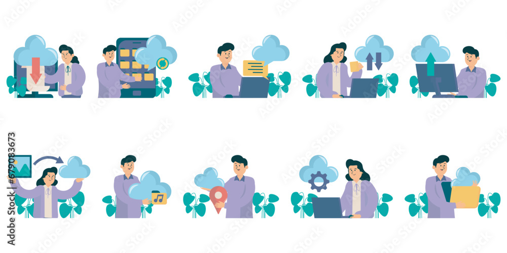 Cloud Computing Web Illustration Cloud Computing Web Illustration