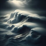 storm over the ocean background