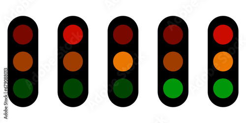 set traffic light icons from off to all on