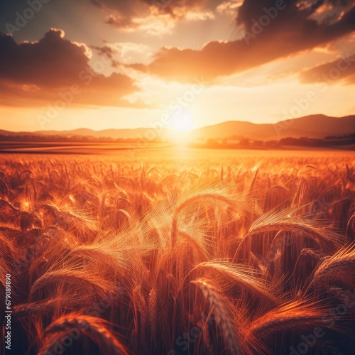sunset in the field © Deanmon