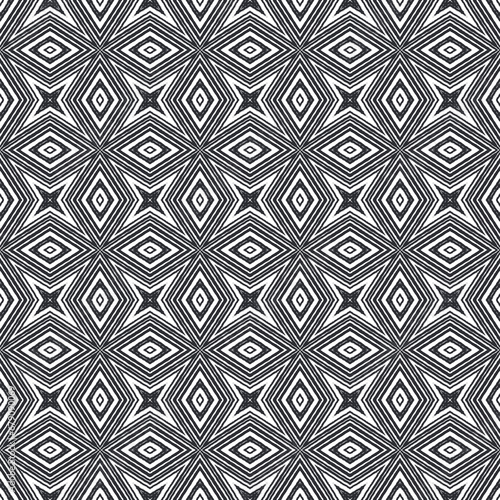 Medallion seamless pattern. Black symmetrical