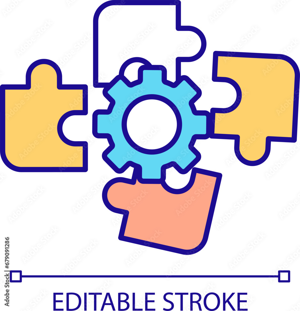 2D simple editable behavioral interventions icon representing learning theories, isolated vector, thin line illustration. 2D simple editable behavioral interventions icon representing learning theories, isolated vector, thin line illustration.