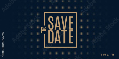 Save the date banner. Can be used for business, marketing and advertising. logo graphic design of event summit made for economic, business and environment upcoming events. Vector EPS 10