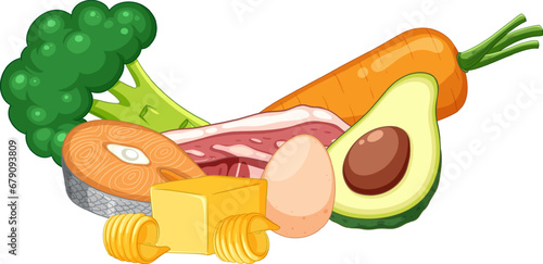 Group of Food Containing Essential Vitamin A