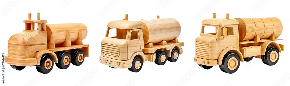 Toy think truck made of wood
