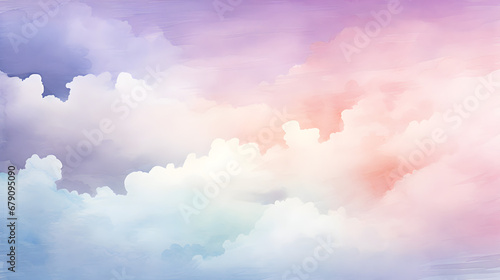 watercolor gradient cloud texture. Generative AI.