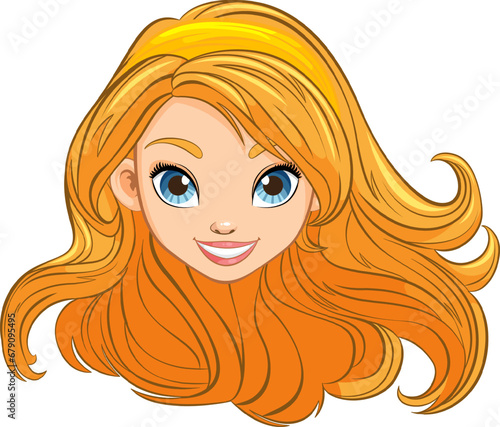 Elegant Woman with Long Hair and Headband