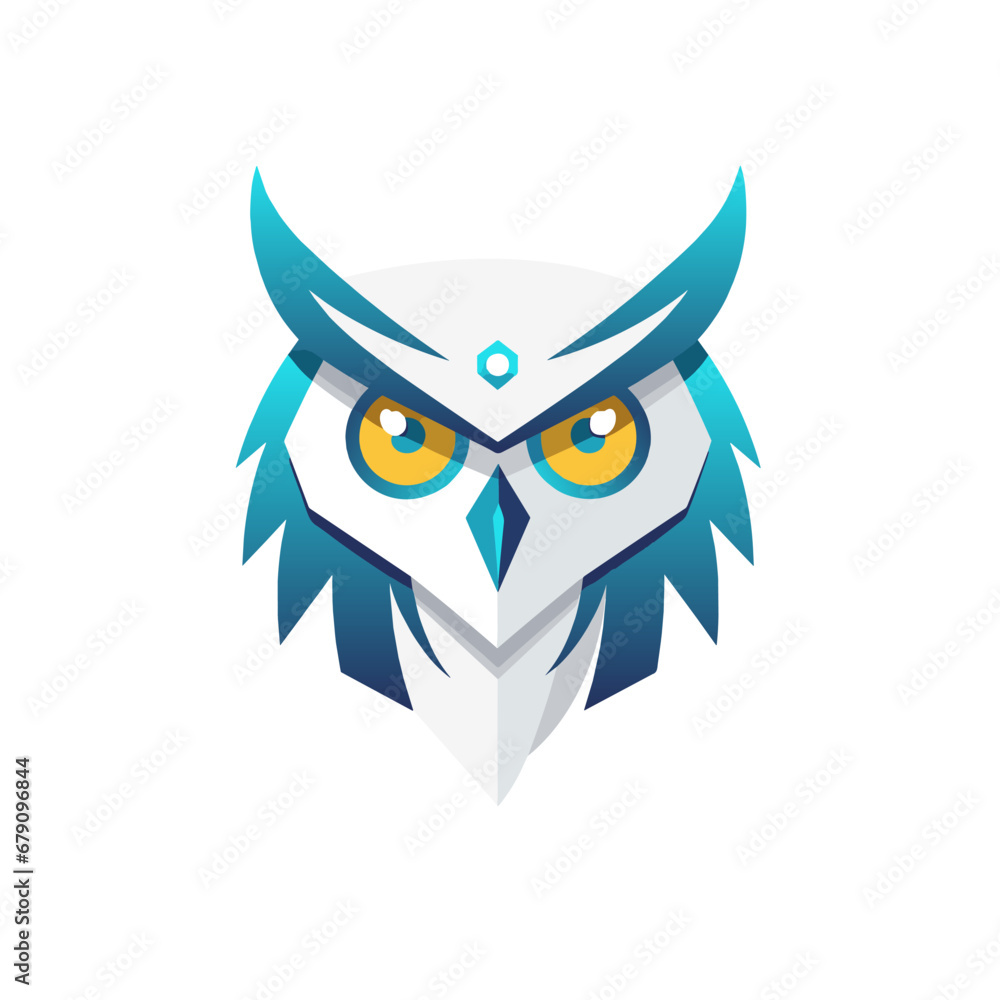 Enterprise software filled gradient logo. Intelligence business value. Owl minimalist abstract icon. Design element. Created with artificial intelligence. Ai art for corporate branding, website Enterprise software filled gradient logo. Intelligence business value. Owl minimalist abstract icon. Design element. Created with artificial intelligence. Ai art for corporate branding, website