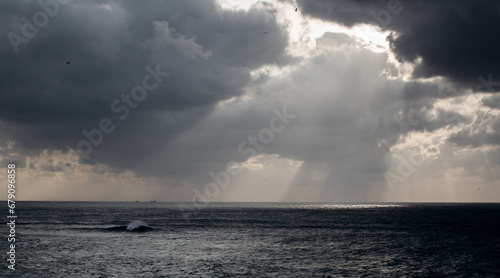 storm clouds over the sea