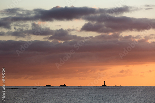 Lighthouse at sunset 