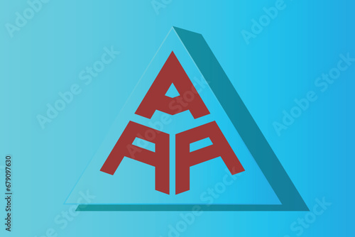 AAA, AA, logos. Abstract initial monogram letter alphabet logo design