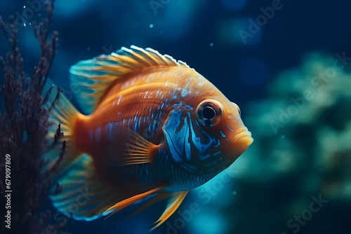 yellow tang fish.  © D