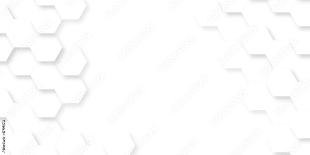 Obraz premium Abstract background with hexagon, modern abstract vector polygonal pattern. abstract honeycomb technology white background. Luxury white hexagon pattern. Hexagon paper texture and futuristic business.