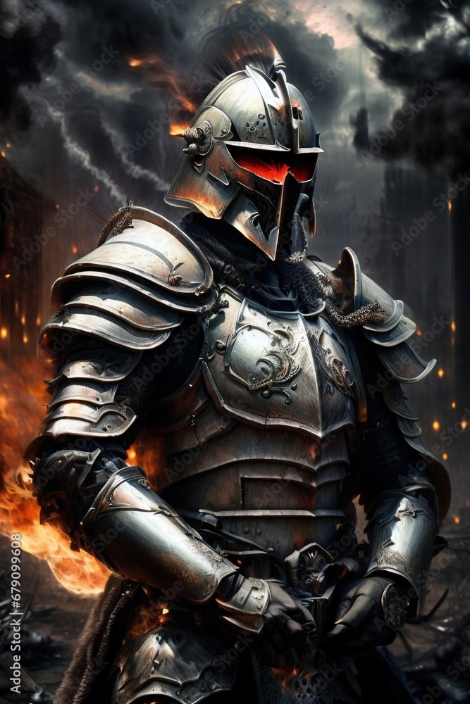 Knight Hero and RPG character asset for games artwork and 4k wallpapers of cinematic epic realism