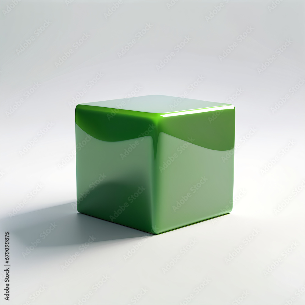 Fototapeta premium #d green cube