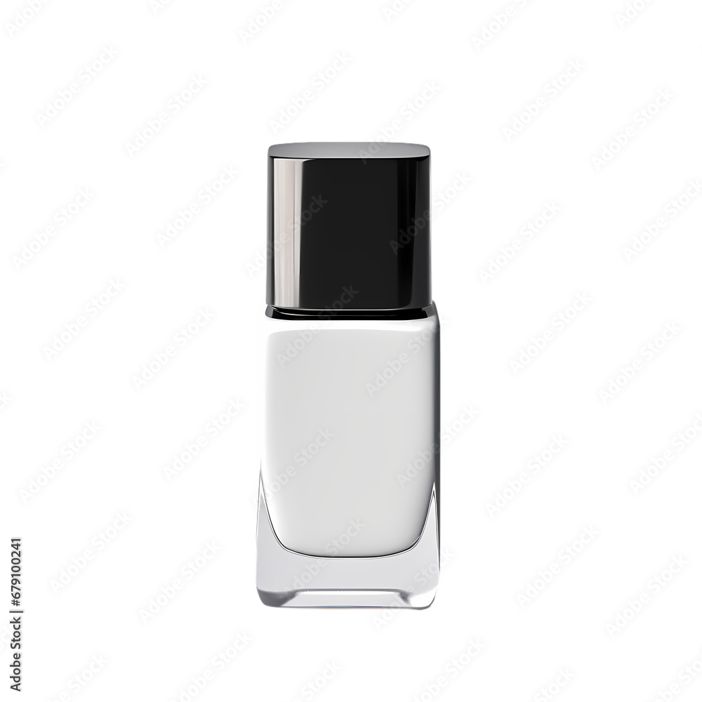 Nail polish bottle on transparent background, white background, isolated, icon material, vector illustration Nail polish bottle on transparent background, white background, isolated, icon material, vector illustration