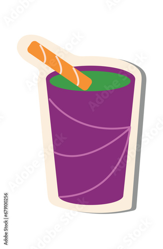 Element of raw food set in flat cartoon design. This mesmerizing artwork highlight a colorful set of glass of water that create a balanced and nourishing visual composition. Vector illustration.