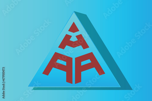 HAA, AA, logos. Abstract initial monogram letter alphabet logo design