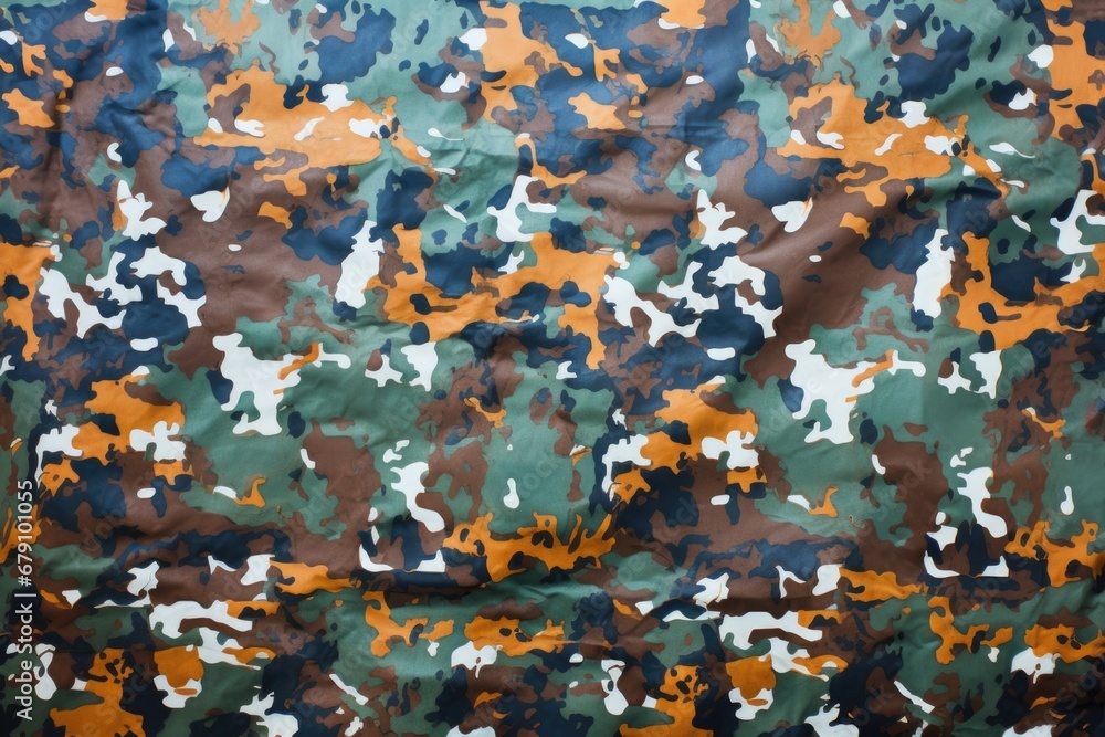 close-up of painted camouflage pattern on a metal surface close-up of painted camouflage pattern on a metal surface