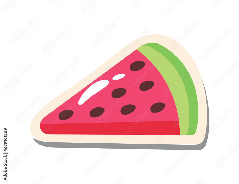 Element of raw food set in flat cartoon design. This artwork with organic watermelon is thoughtfully presented, celebrating the nourishing and vibrant essence of fruits. Vector illustration. Element of raw food set in flat cartoon design. This artwork with organic watermelon is thoughtfully presented, celebrating the nourishing and vibrant essence of fruits. Vector illustration.