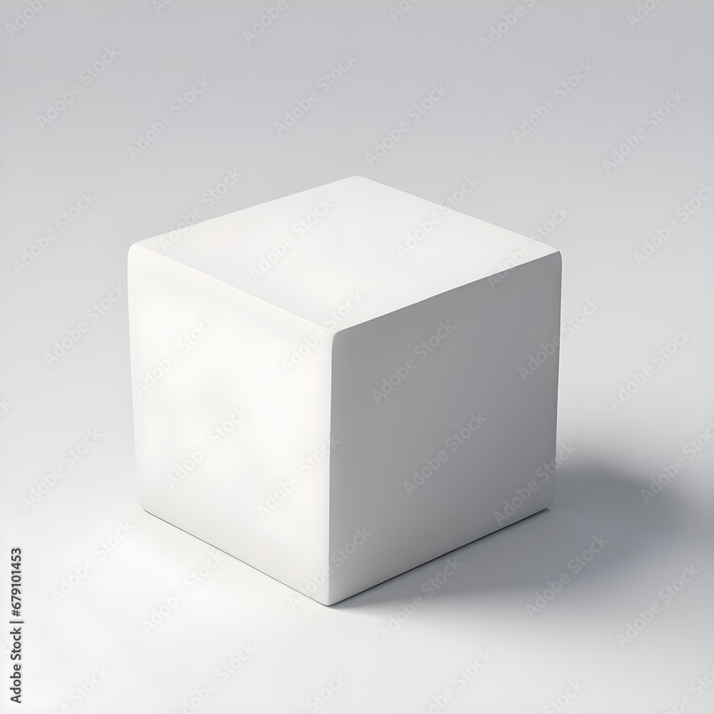 Naklejka premium White 3d box, cube