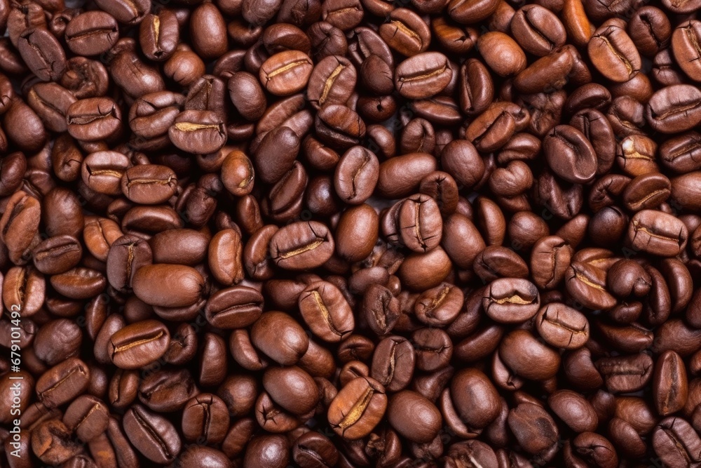 closeup of coffee bean pile closeup of coffee bean pile