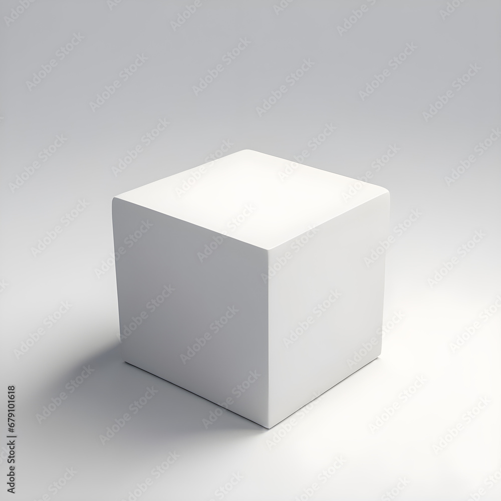 White 3d box, cube White 3d box, cube