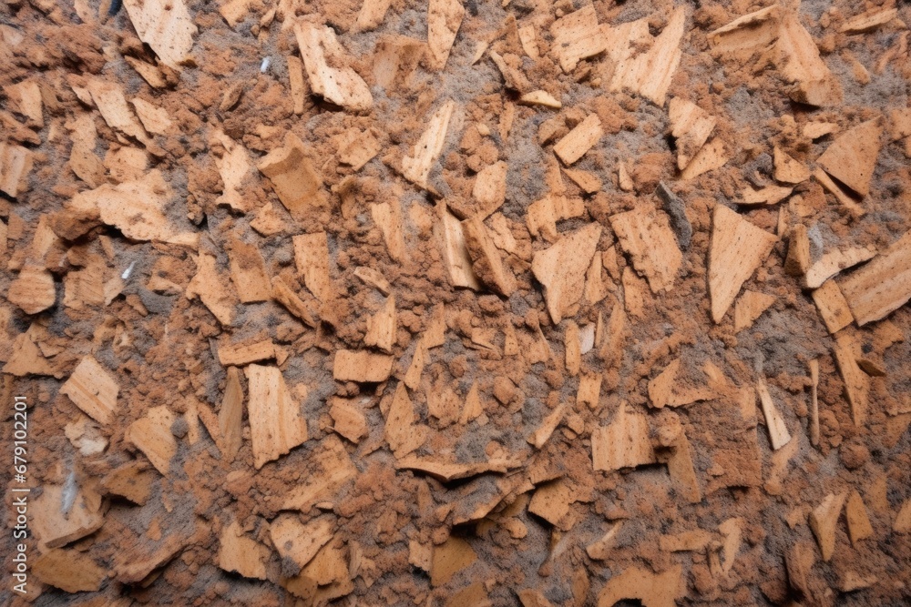 macro shot of cork underlayment macro shot of cork underlayment