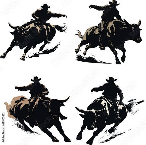 cowboy rodeo silhouette 1