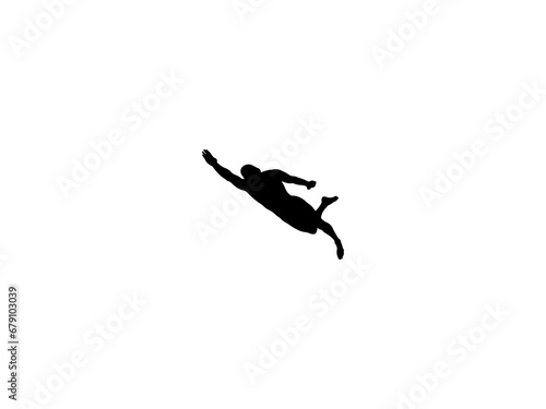 Swimmer Silhouette isolated on white background