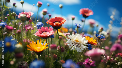 field of flowers HD 8K wallpaper Stock Photographic Image © AA