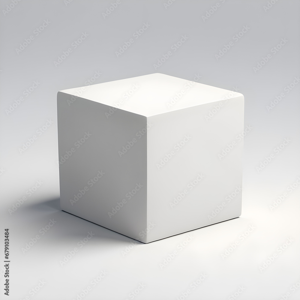White 3d cube, box on white background White 3d cube, box on white background