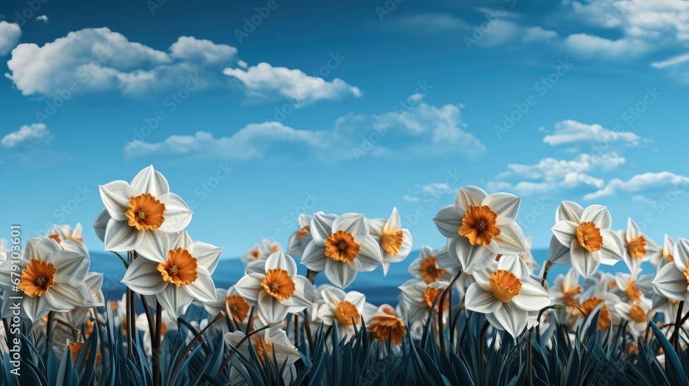 Abstract Daffodils Narcissus Beautiful Natural, HD, Background Wallpaper, Desktop Wallpaper