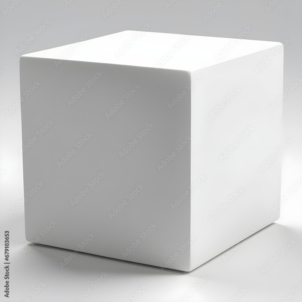 White 3d cube, box on white background White 3d cube, box on white background