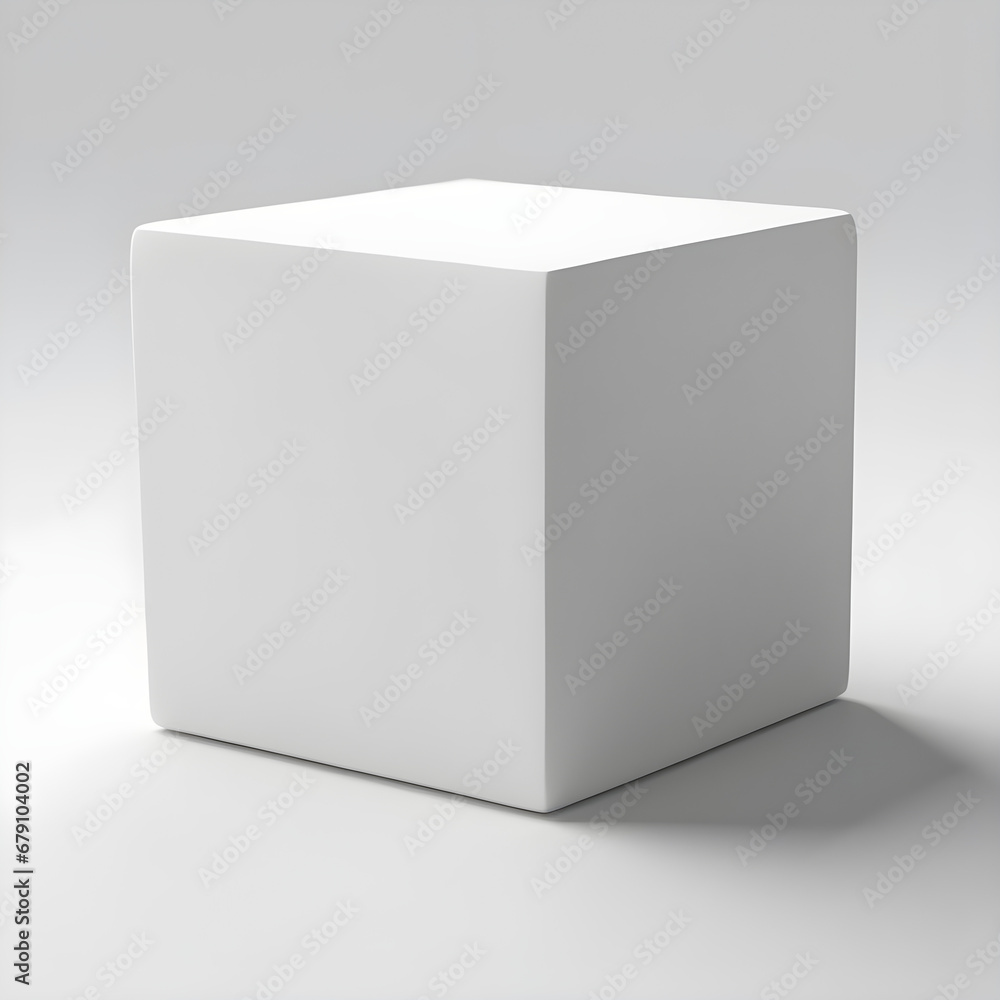 White 3d cube, box on white background White 3d cube, box on white background