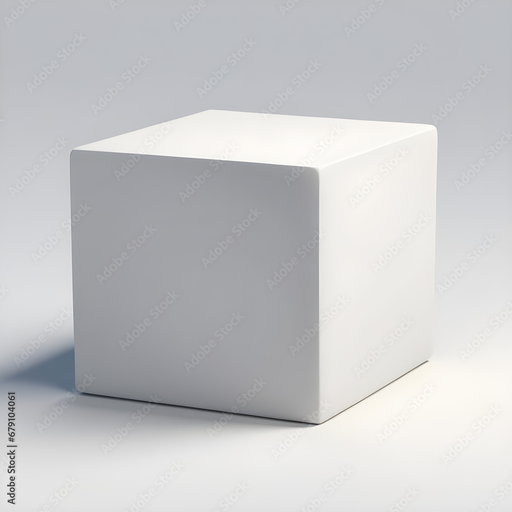 White 3d cube, box on white background White 3d cube, box on white background