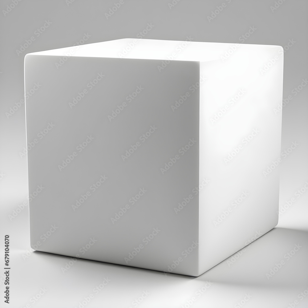White 3d cube, box on white background White 3d cube, box on white background