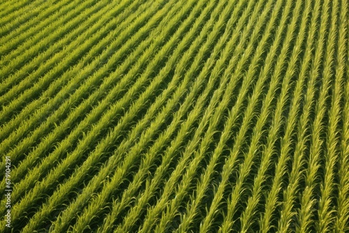 diagonal lines of a cornfield