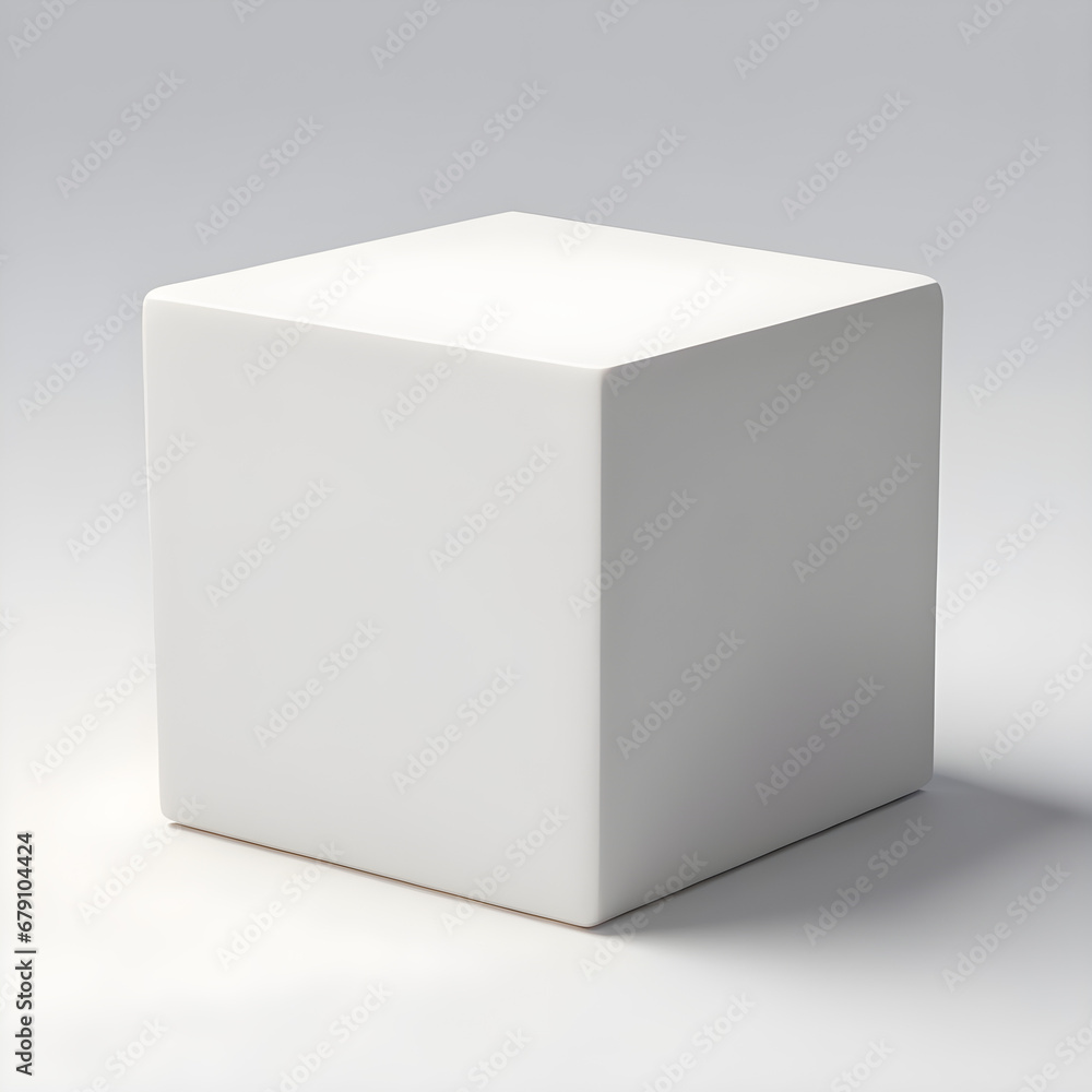 White 3d cube, box on white background White 3d cube, box on white background